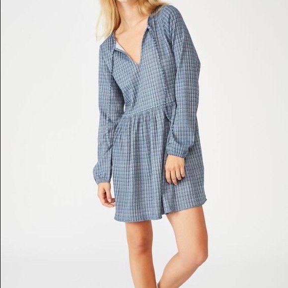 blue baby doll dress - Picture 3 of 5